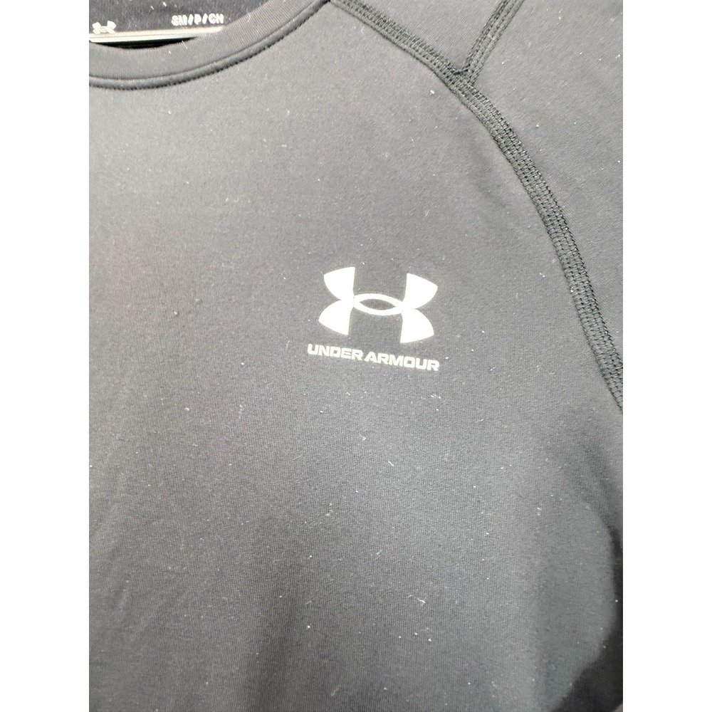 Under Armour ColdGear Mens Small Black Long Sleeve Fitted Base Layer Shirt - Picture 3 of 5